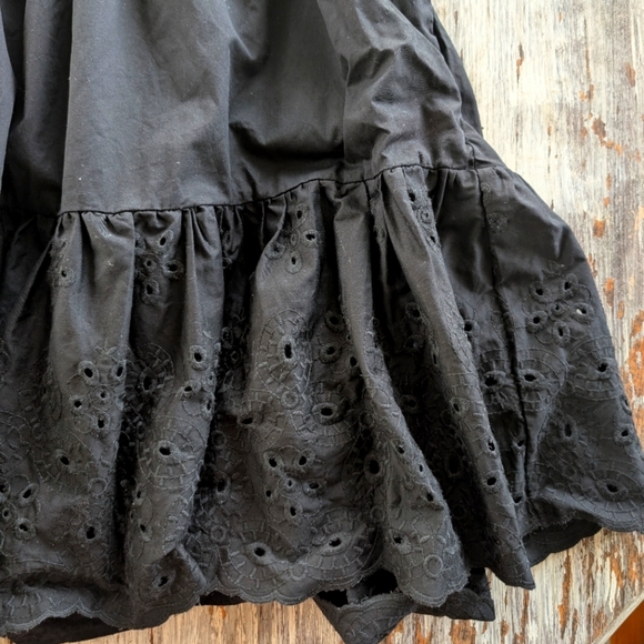 En Saison Poplin Back Tie Dress Mini Dress Black Women's Large - Picture 5 of 9